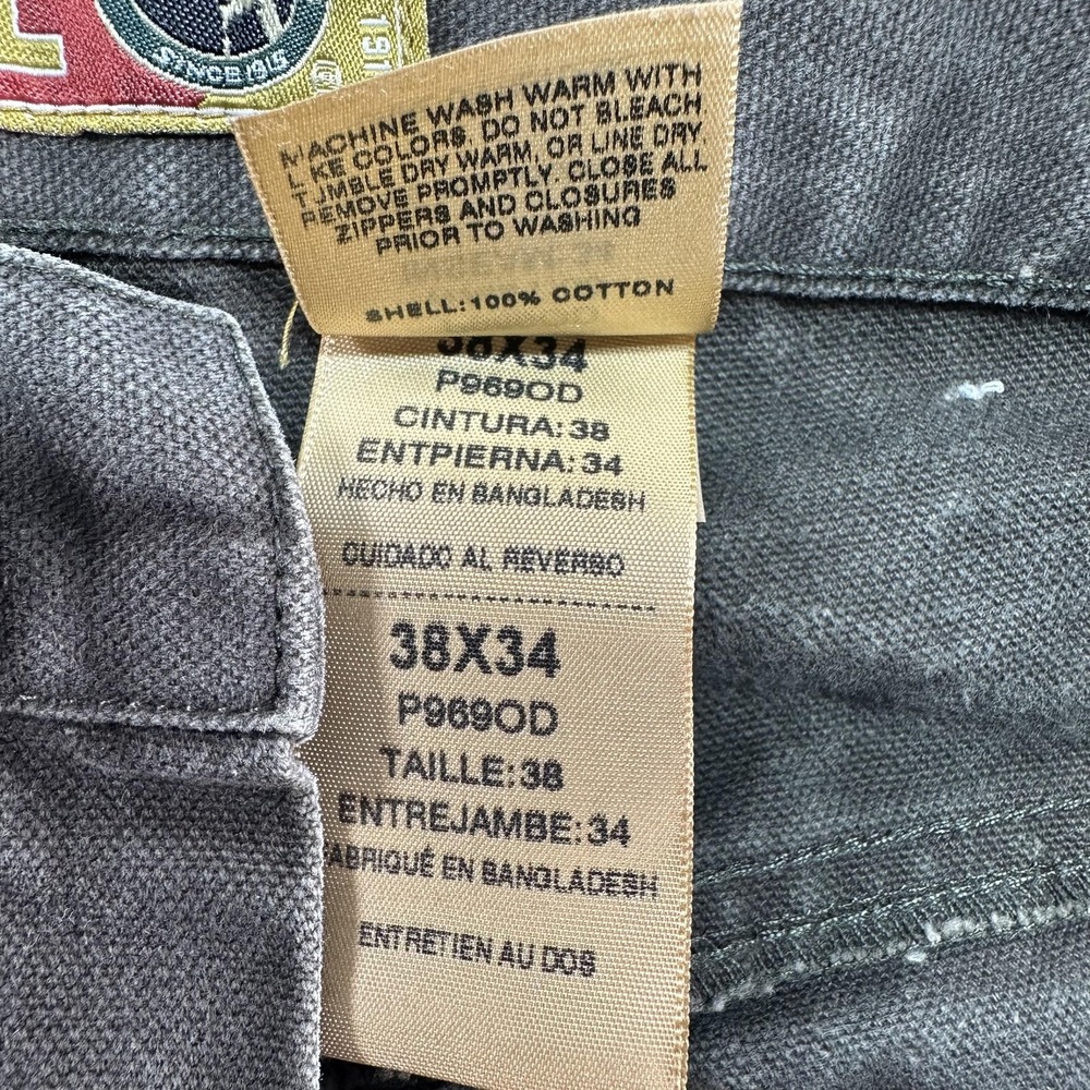 Berne Workwear Jeans Mens 38x34 Gray Regular Straight Canvas Carpenter Pants - Picture 5 of 14